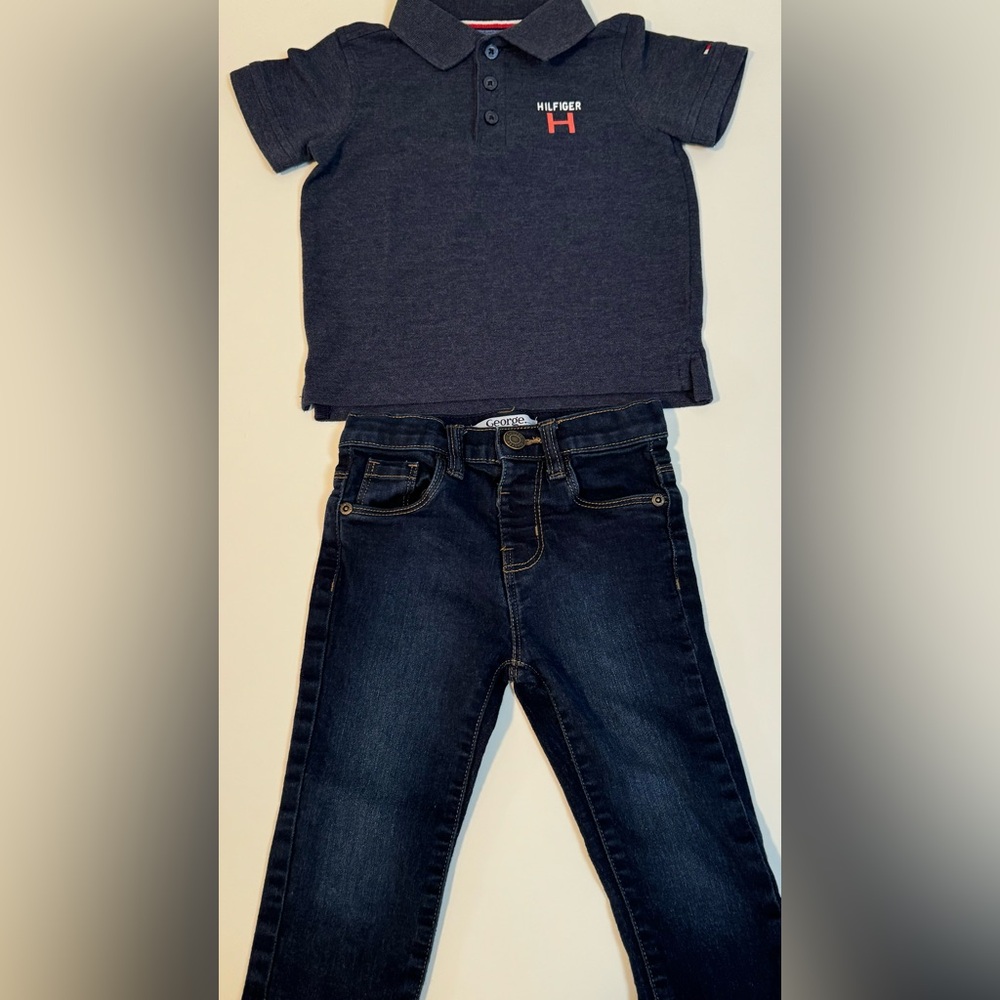 Tommy Hilfiger & George Baby Boy's 2yrs old Outfit Bundle “Set”